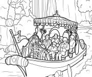 Coloriage Wonka sur la rivi&egrave;re chocolat avec des enfants