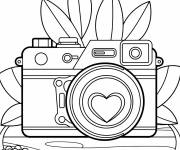 Coloriage Appareil photo de  l'an 2000
