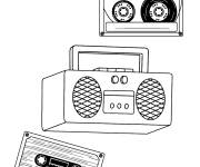 Coloriage et dessins gratuit Cassette tendance Y2K à imprimer