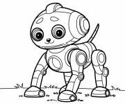 Coloriage Chien robot de Y2K