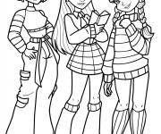 Coloriage Coiffures et v&ecirc;tements des filles Y2K