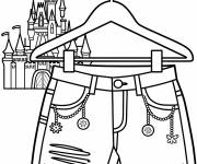 Coloriage D&eacute;coration de jeans de Y2K