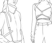 Coloriage Design de v&ecirc;tements de Y2K