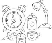 Coloriage et dessins gratuit &Eacute;l&eacute;ments sur bureau Y2K à imprimer