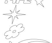 Coloriage et dessins gratuit El&eacute;ments Y2K à imprimer