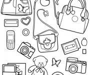 Coloriage &Eacute;l&eacute;ments Y2K mignons pour les adolescents