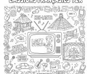 Coloriage &Eacute;missions Fran&ccedil;aises de l'an 2000 style cartoon