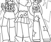 Coloriage Filles en style Y2K