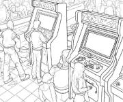 Coloriage Jeu arcade de Y2K