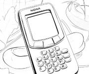 Coloriage Jouer &agrave; Snake sur le Nokia pendant l'an 2000