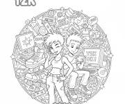 Coloriage Le magazine des ados Y2K