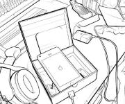 Coloriage Le premier Ipod de l'an 2000