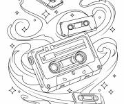 Coloriage Lecteur de cassette magique de Y2K