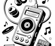 Coloriage Lecteur MP3 de la culture de l'an 2000
