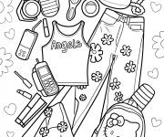 Coloriage Mode de v&ecirc;tements y2k