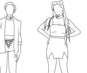 Coloriage Mode de Y2K