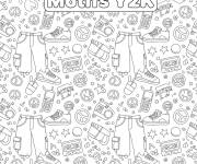 Coloriage Motifs Y2K