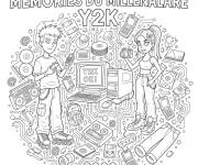 Coloriage Nostalgie ann&eacute;es 2000