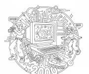 Coloriage Nostalgie Y2K