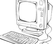 Coloriage et dessins gratuit Ordinateur mill&eacute;naire classique à imprimer