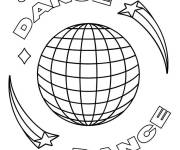 Coloriage Plan&egrave;te de danse Y2K