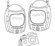 Coloriage et dessins gratuit T&eacute;l&eacute;phones et appareil cam&eacute;ra esth&eacute;tiques Y2K à imprimer