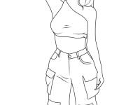 Coloriage et dessins gratuit Y2K clothing à imprimer