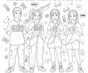 Coloriage Y2K du cassette &agrave; l' iPod