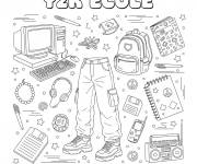 Coloriage Y2K &Eacute;cole