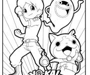 Coloriage Affiche de Yokaiwatch