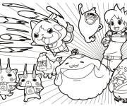 Coloriage Bataille de Yokaiwatch