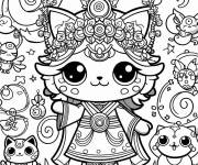 Coloriage Belle personnage yokai watch