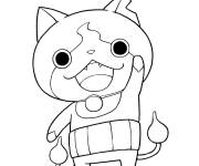 Coloriage Chat joyeux de Yo Kai Watch