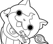 Coloriage Chat mignon Yokai