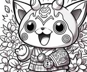 Coloriage Chat yokai watch gentil