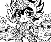 Coloriage Courage d'heros Yokaiwatch