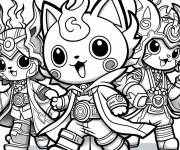 Coloriage Excitation des yokai watch