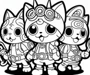 Coloriage H&eacute;ros Yokaiwatch pour maternelle