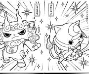Coloriage Illustration manga Yo Kai watch
