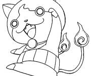 Coloriage Jibanian plein de joie