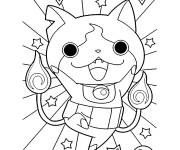 Coloriage Jibanyan entre les &eacute;toiles