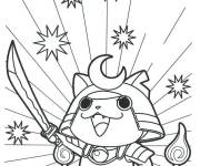 Coloriage Jybanian samurai Yokaiwatch