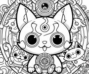 Coloriage Mod&egrave;le d'anime Yokaiwatch