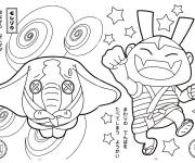Coloriage Montre Yo-kai détaillé