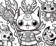 Coloriage Motifs des personnages Yokaiwatch