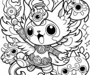 Coloriage Motifs des Yokaiwatch