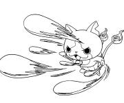 Coloriage Puissance Jibanyan en attaquant