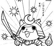 Coloriage Shogunyan en attaquant