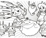 Coloriage Yo-kai l&eacute;gendaire