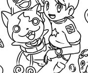 Coloriage Yo kai Manga